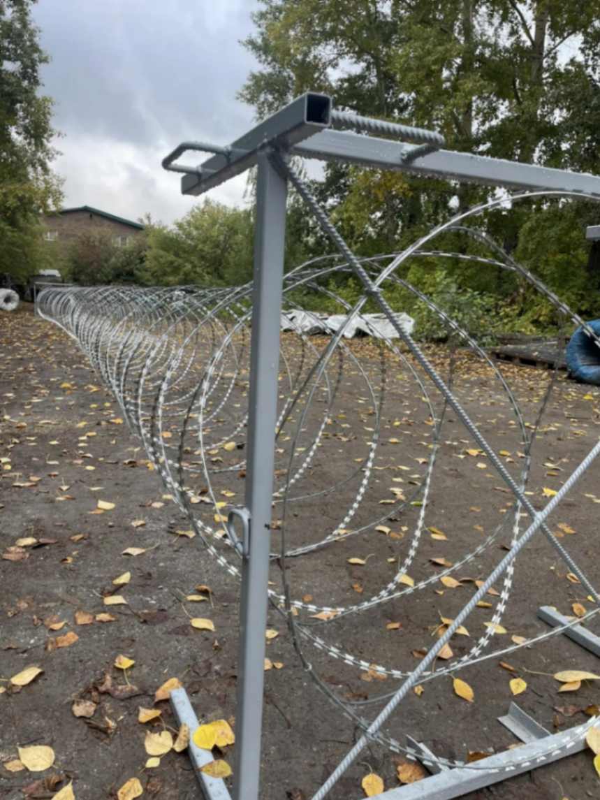 Мобильный барьер ГридСиб в развёрнутом состоянии