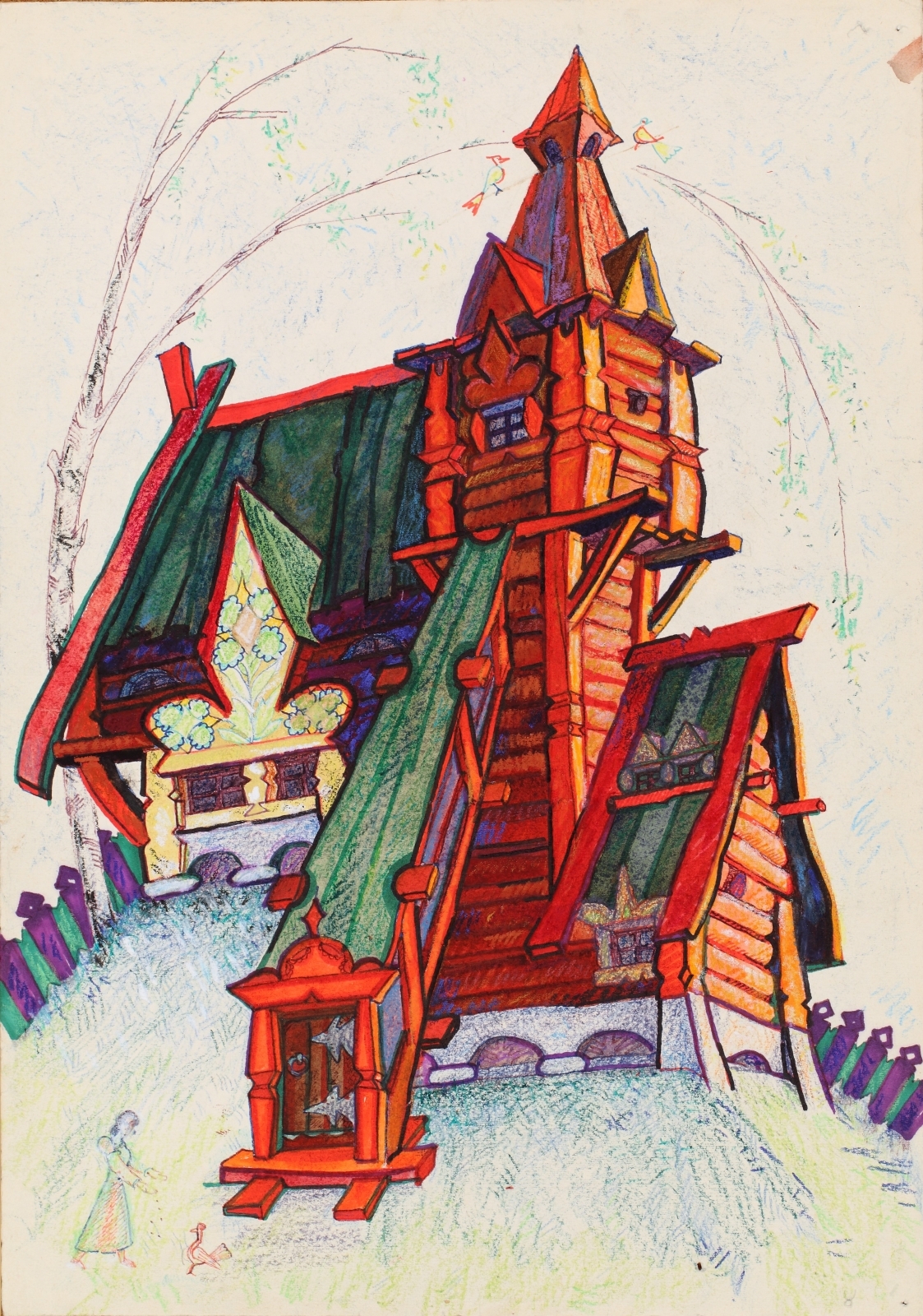 Комарденков В.П. Из серии «Русская сказочная архитектура». 1960-е