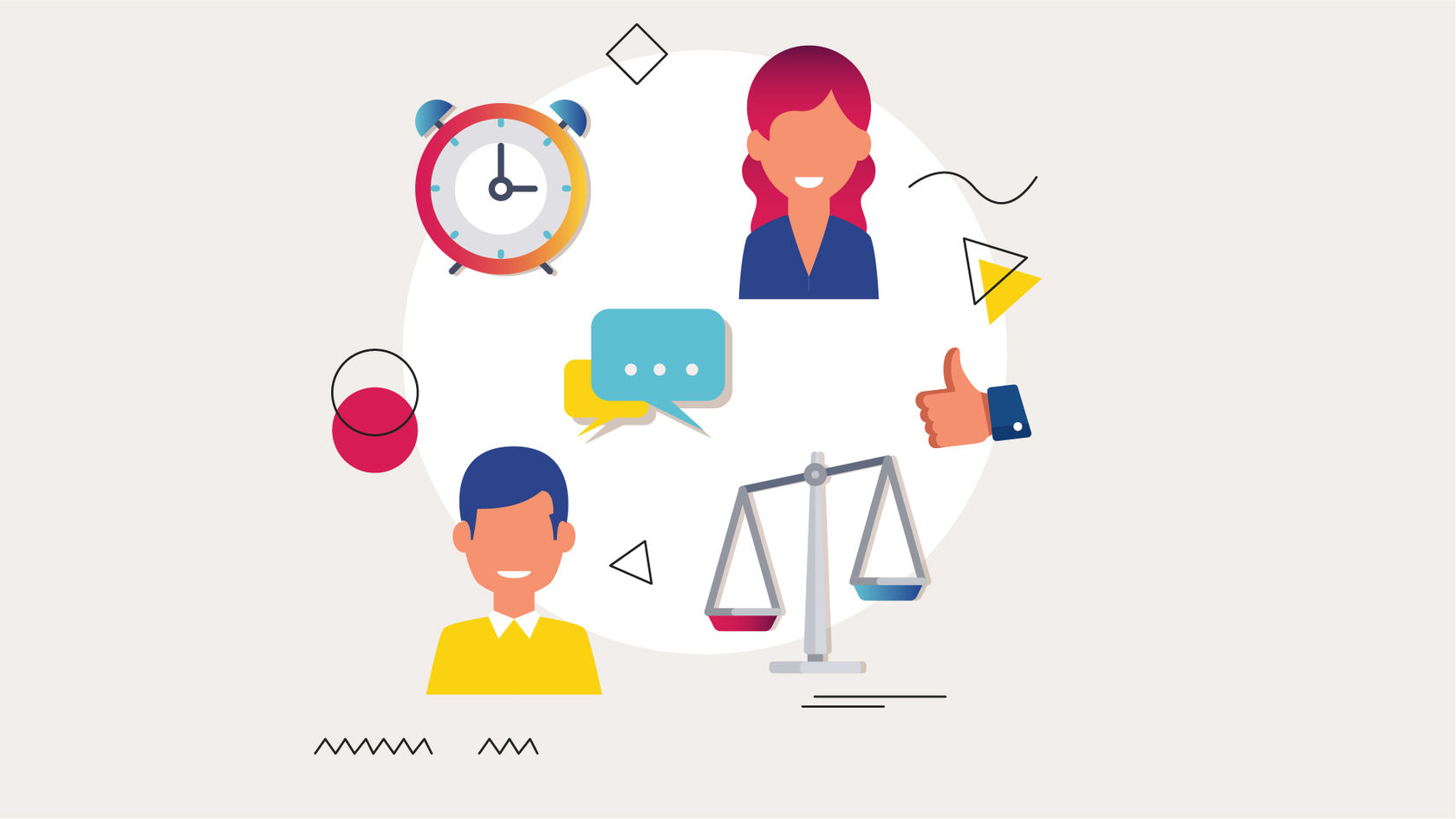 весы часы персонажи мужчина и женщина