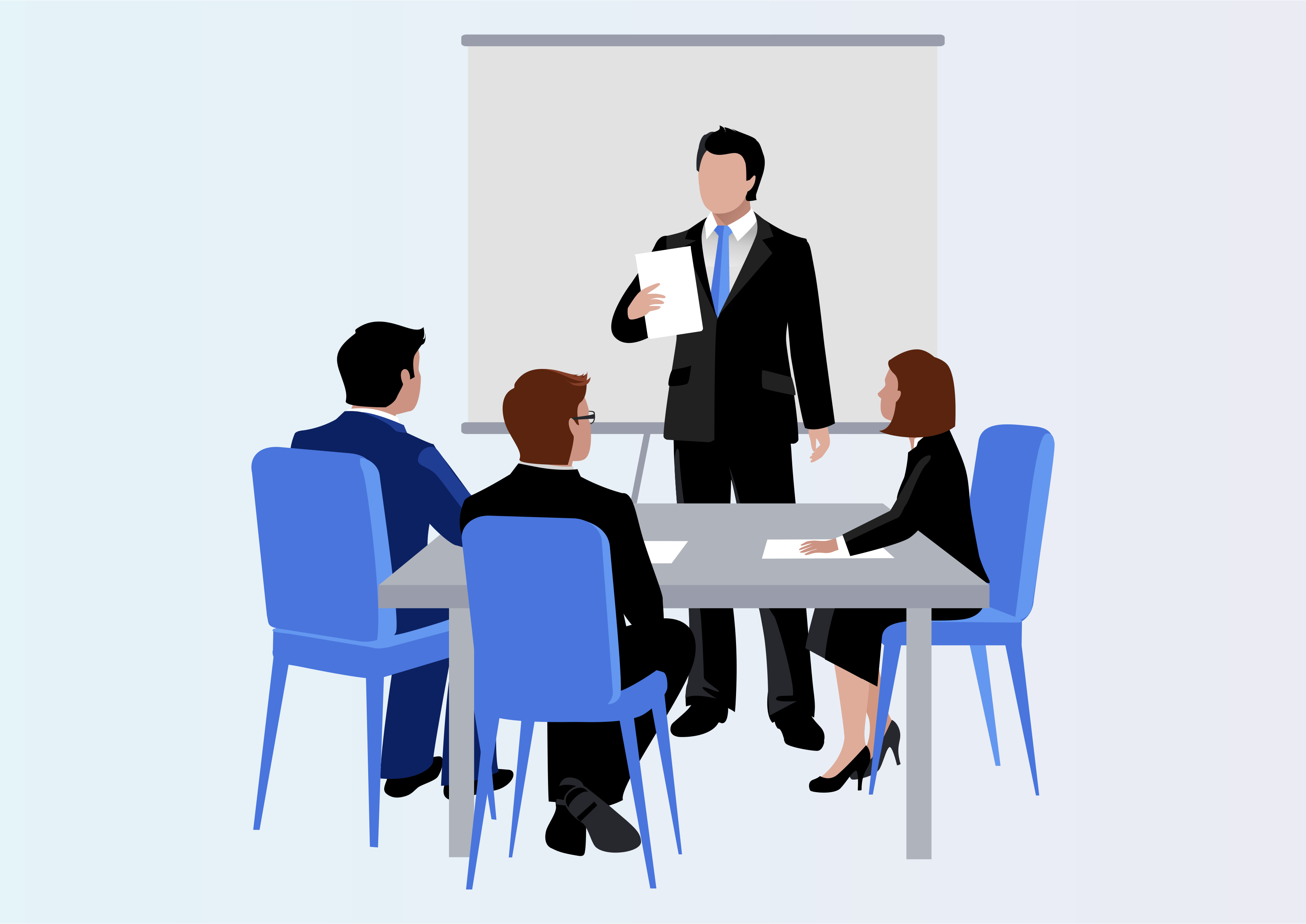 Тренинг профессиональных навыков. Совещание без фона. Совещание вектор. Переговоры иллюстрация. Выступление на совещании.