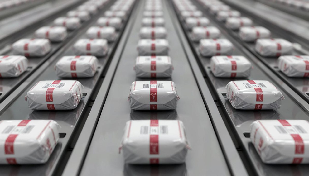 Пример идеального расположения этикеток