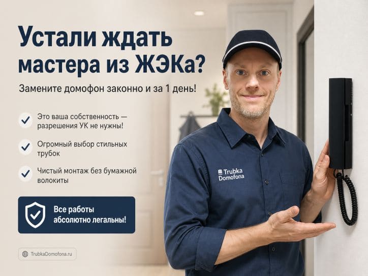 Замена трубки домофона без управляющей компании Москва: ваши права и алгоритм действий