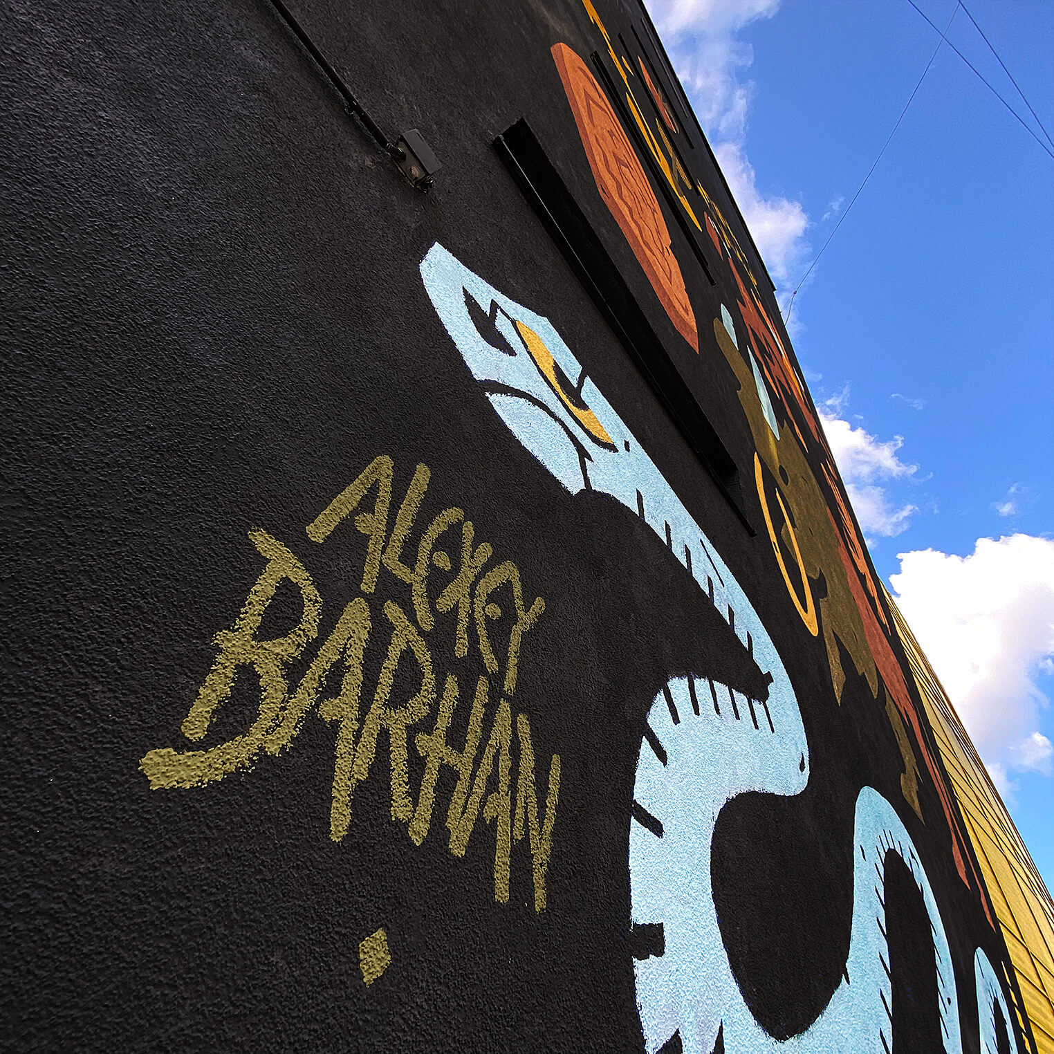 Росписи в Екатеринбурге на фестивале Стенографиия. Муралы авторства Алексея Бархана.