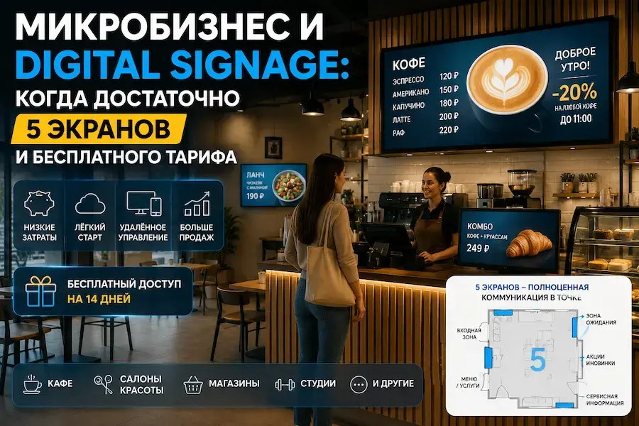 Digital Signage в кофейне
