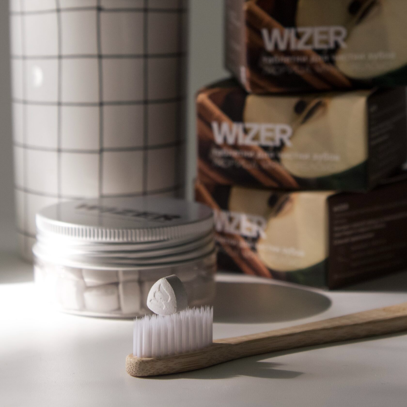 Зубная паста в таблетках Wizer "Яблоко корица мята"