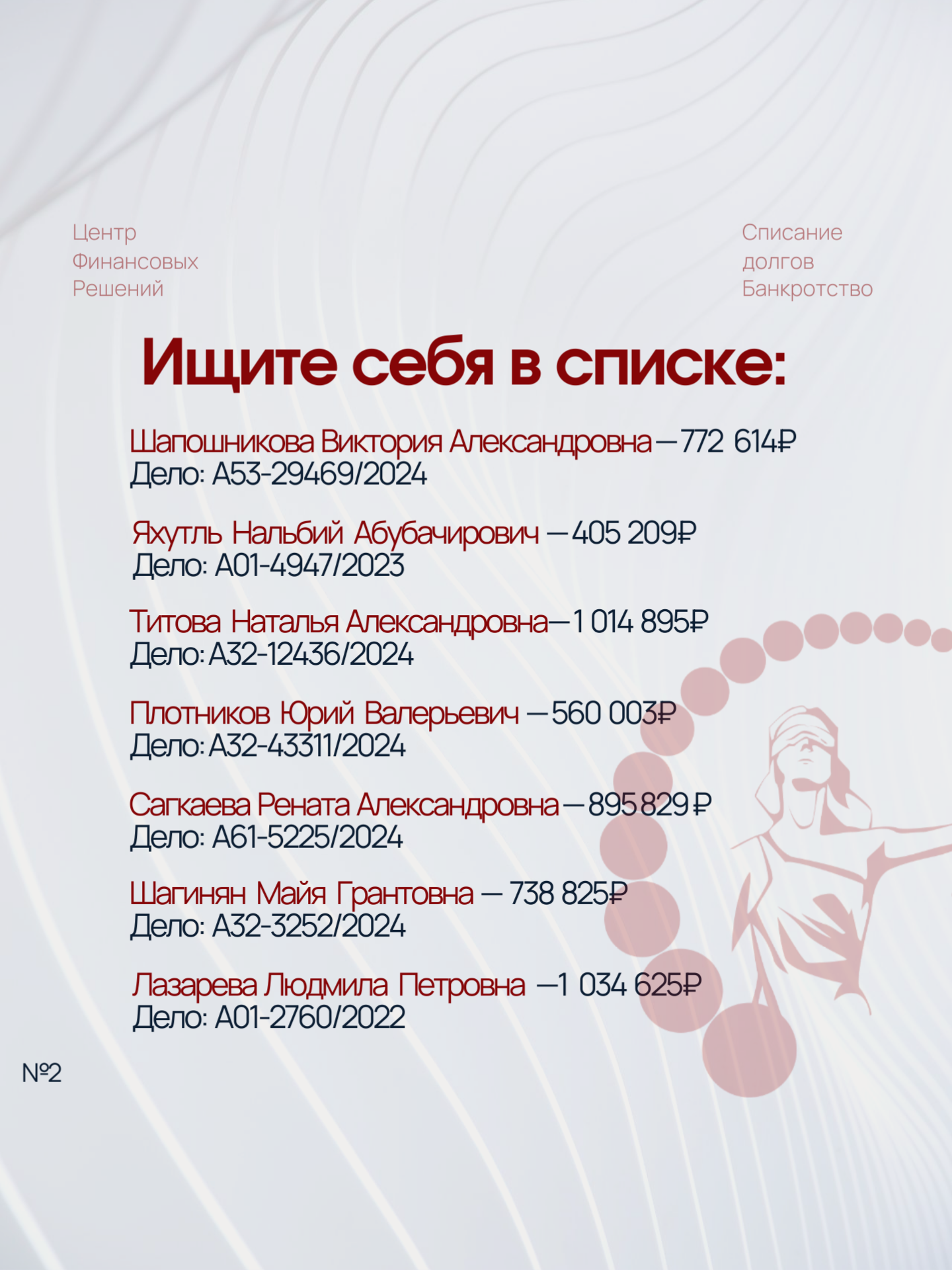 Подводим итоги недели ⬆️ 💬 Хочешь, чтобы однажды ты тоже услышал: «Вы больше никому ничего не должны»? Этот момент ближе, чем кажется. 📩 Пиши в личные сообщения: tt.me/...- 2