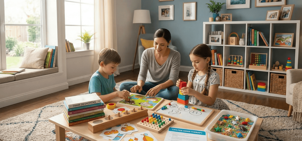 Коррекционно-развивающие занятия для детей с ЗПР мама занимается с детьми