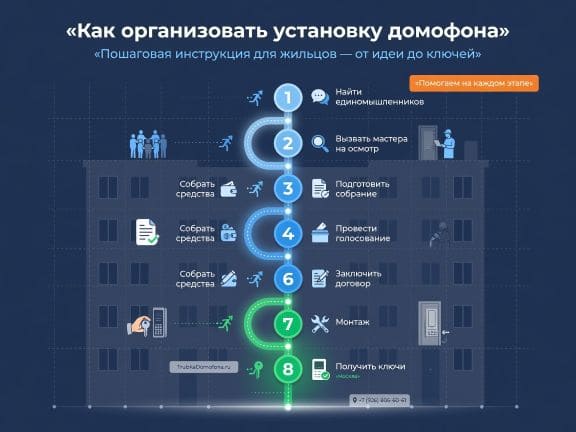 Как организовать установку домофона в подъезде: пошаговая инструкция для жильцов