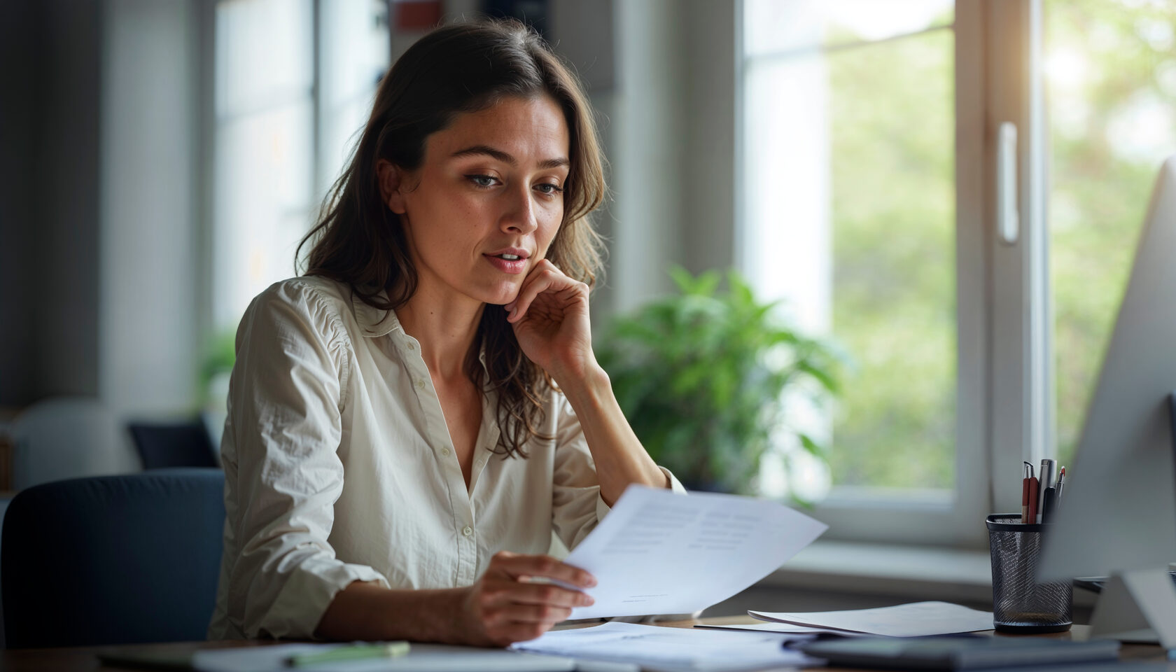 employee-working-with-document