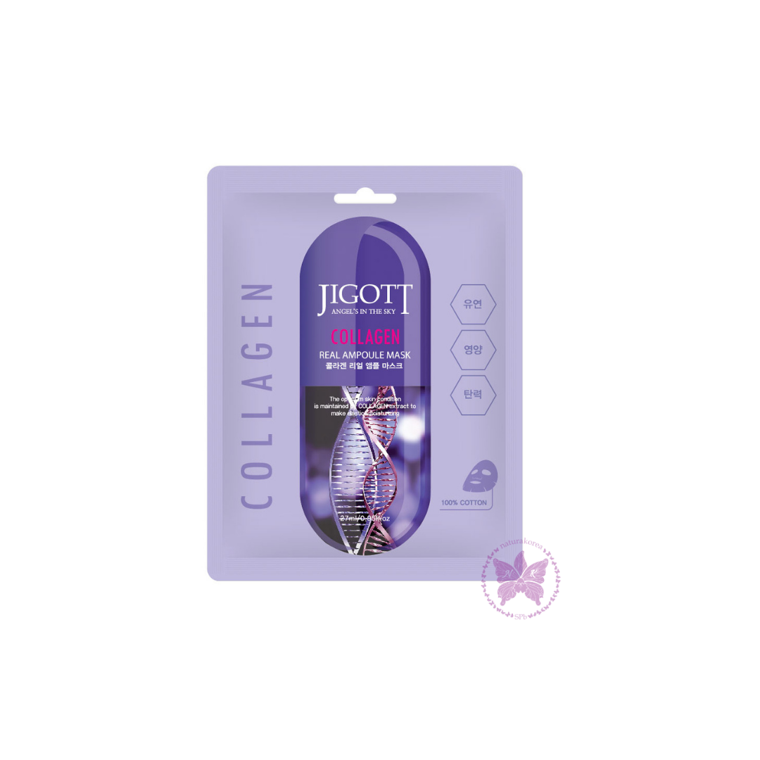 Jigott real ampoule mask. [Jigott] тканевая маска для лица коллаген Collagen real Ampoule Mask, 27 мл. Jigott маска ампульная с коллагеном - Collagen real Ampoule Mask, 27мл. Jigott маска ампульная для лица с коллагеном real Ampoule Mask Collagen, 27 ml. Jigott real Ampoule тканевая маска для лица с коллагеном, 27мл.