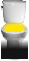 подсветка унитаза желтая