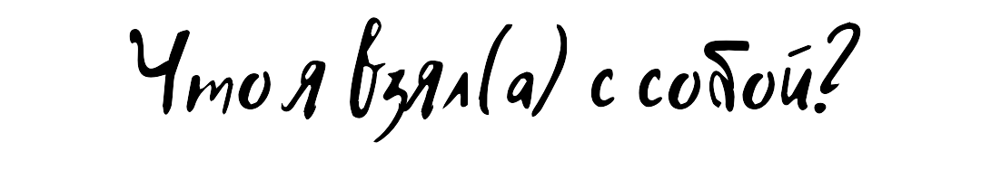 Что я взял(а) с собой?