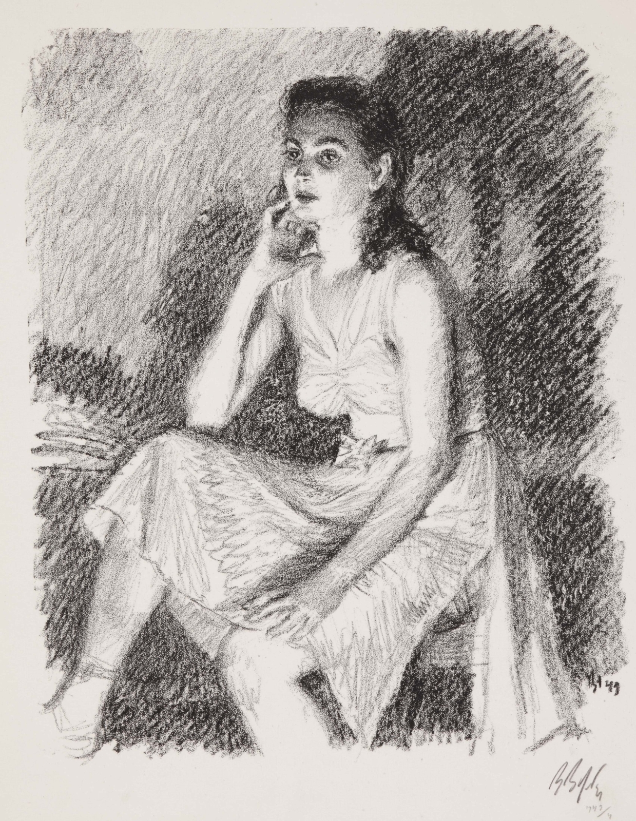 Девушка в платье. 1949 