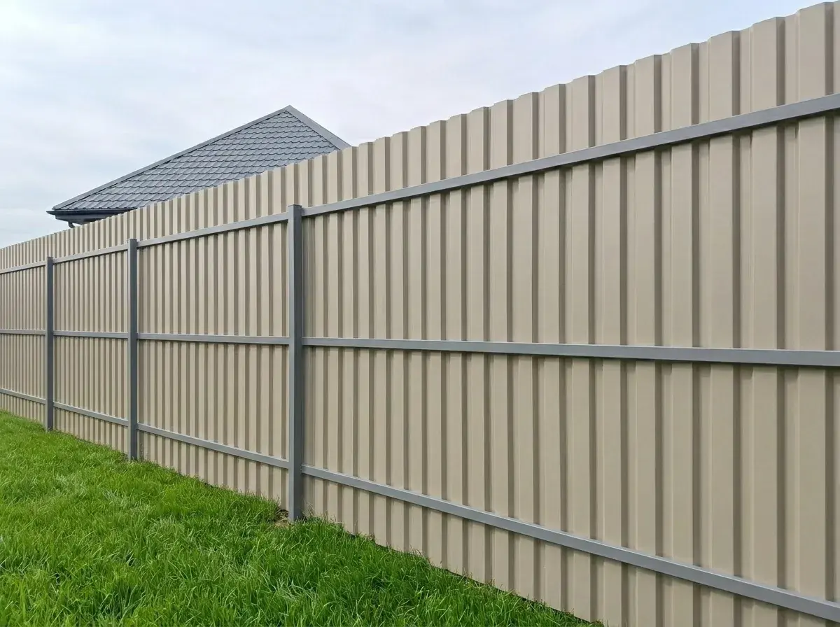 Установка забора из профнастила на участке