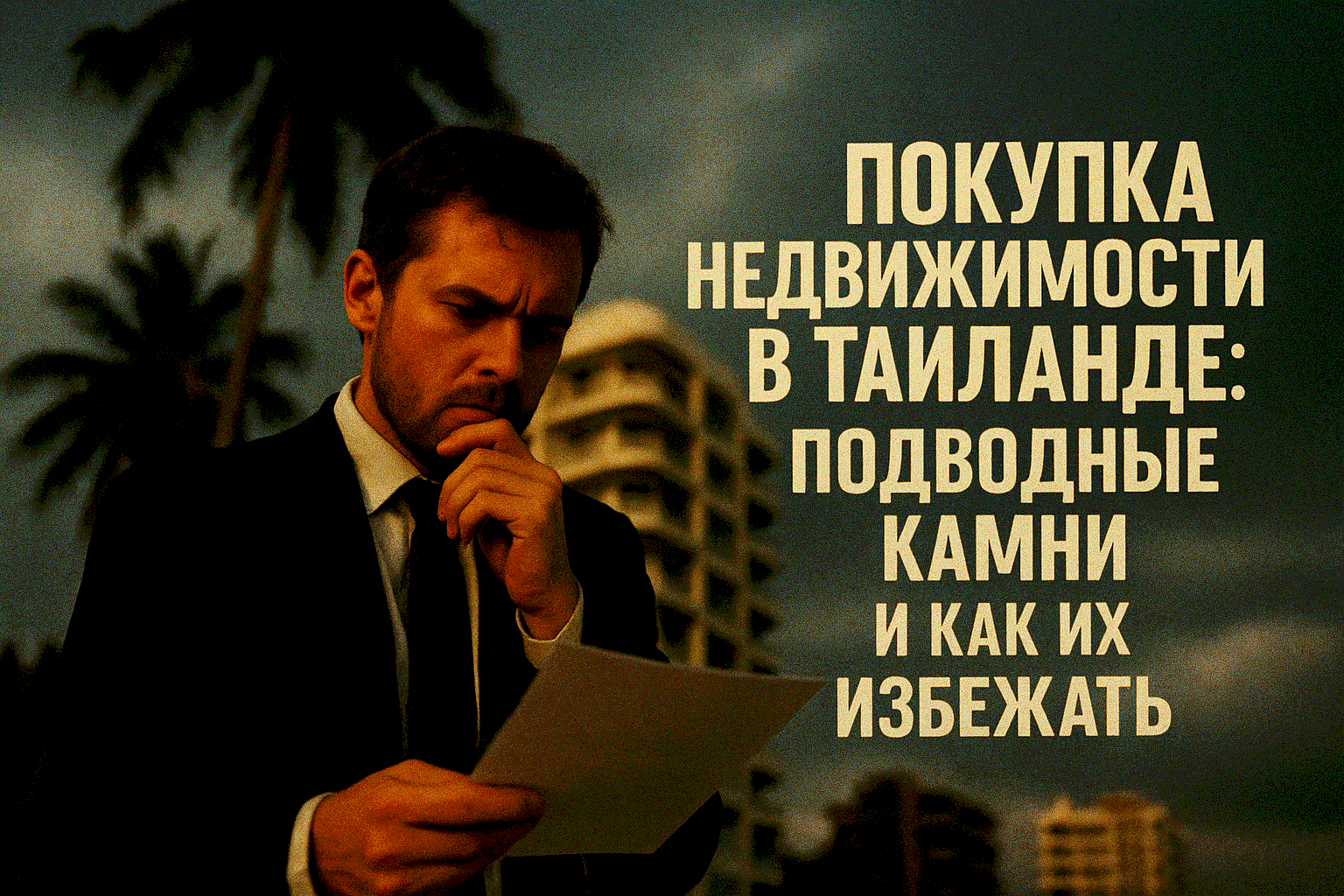 Покупка недвижимости в Таиланде: подводные камни и как их избежать в 2025 году Опубликовано: 4 августа 2025  Обновлено: 4 августа 2025 Мечтаете о квартире в Таиланде с видом на море или инвестиции с доходностью до 10% годовых? Покупка недвижимости в Таила