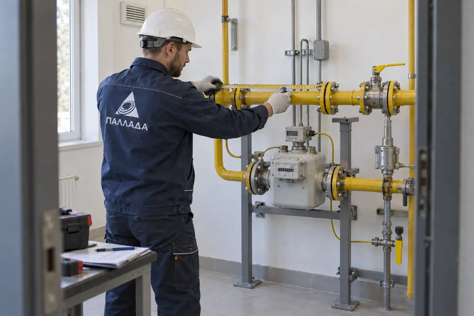 Монтаж узла учета газа пекарни в Анапе