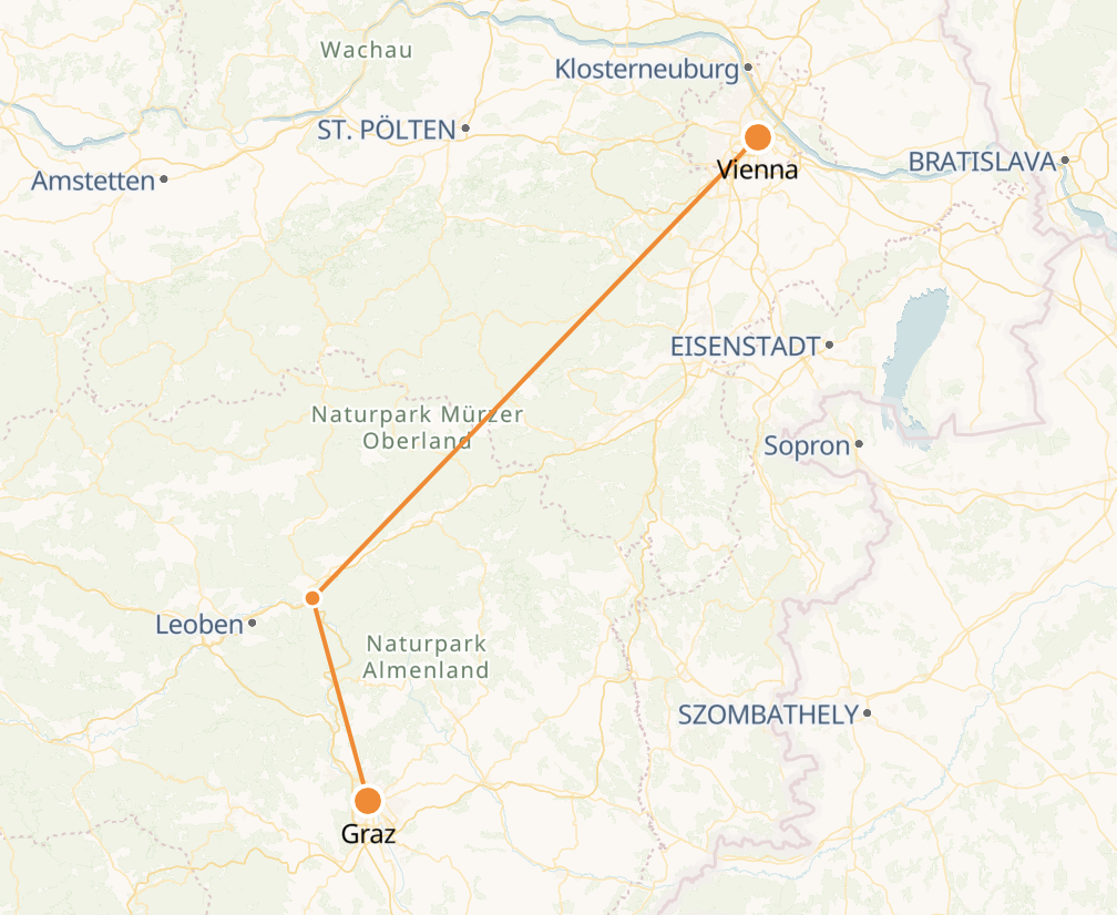 Vienna to Graz Railjet Train Austria Rail Tickets