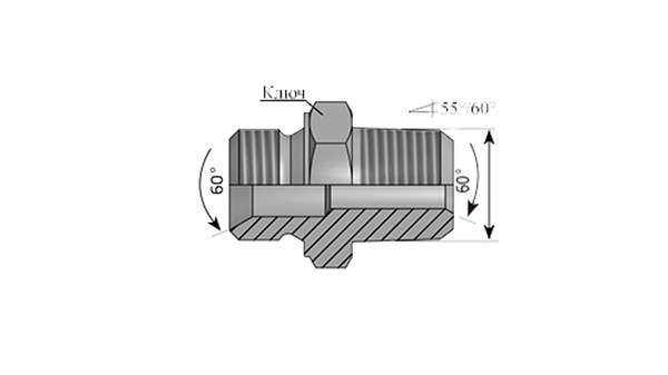 Адаптеры Ш-Ш BSP 60°/NPTF (BSPT) прямые