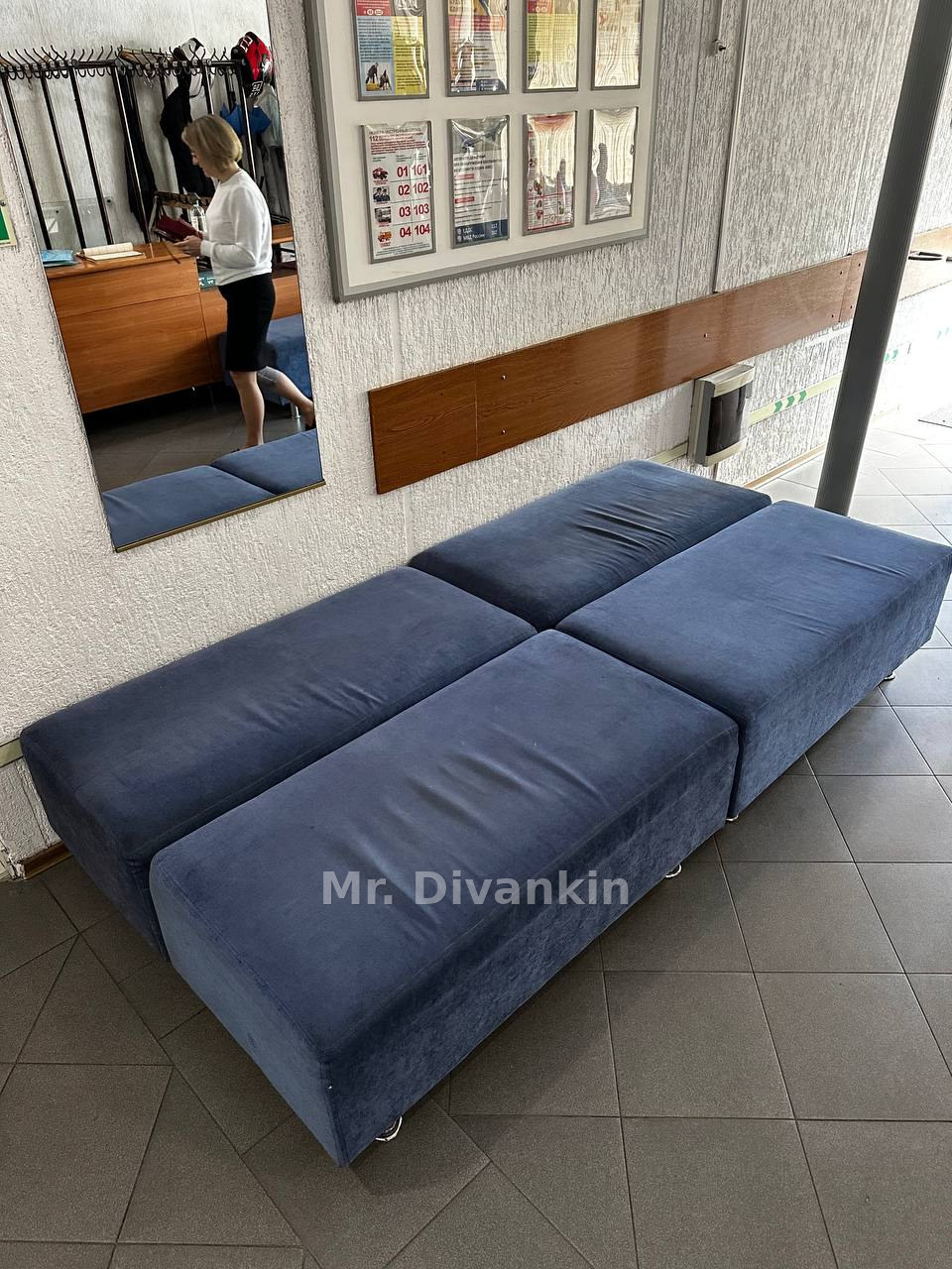 Банкетки для зоны ожидания: до перетяжки — Mr. Divankin