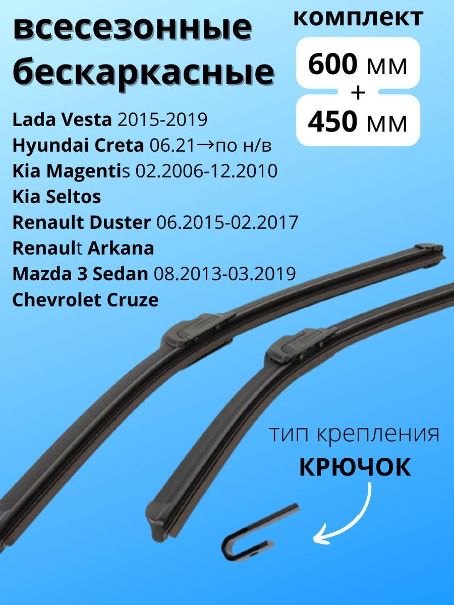 Щетки стеклоочистителя 600 / 450 - 2шт.