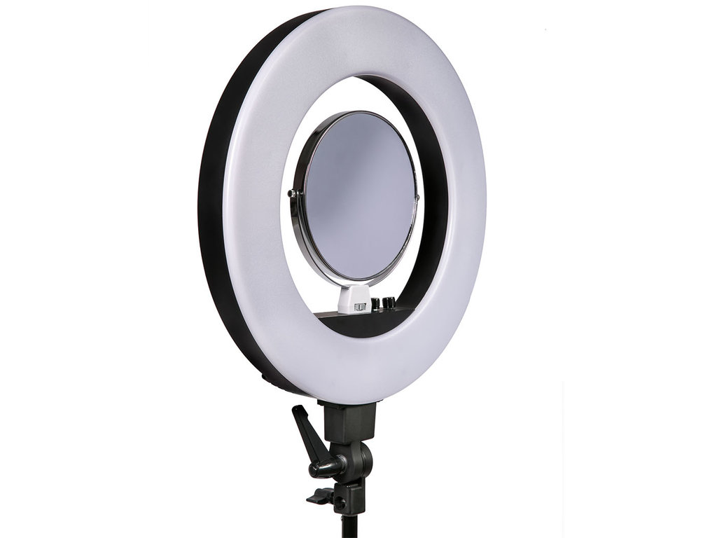 Профессиональная лампа для фотосъемки круглая metall led 240 mini