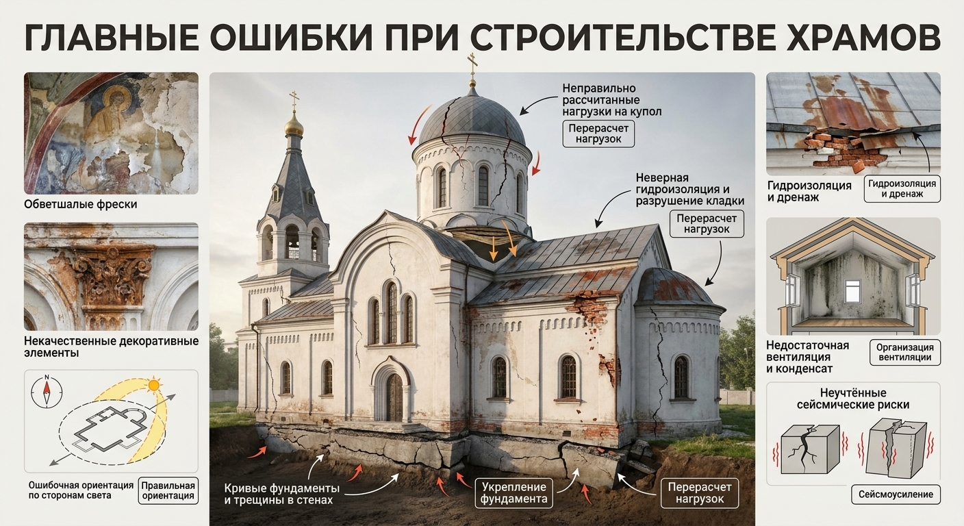 ошибки при строительстве храмов