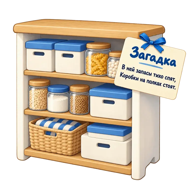 Кладовка с запиской-загадкой для домашнего квеста