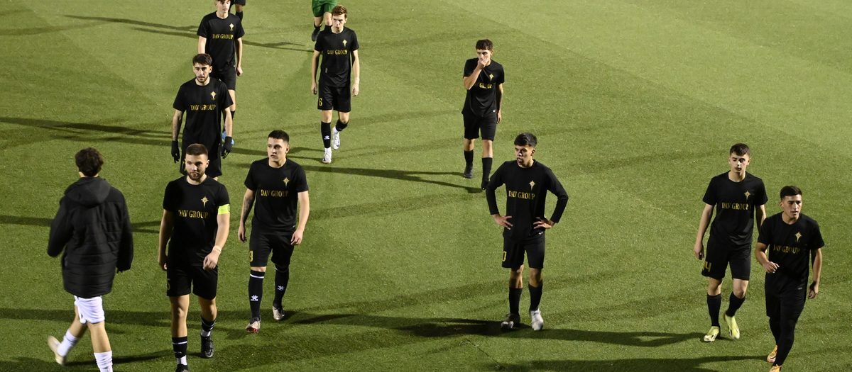 Football players on the training field
