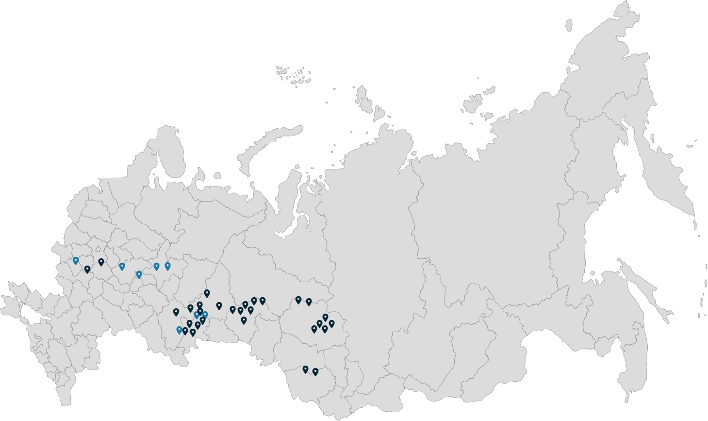 Реализованные проекты на карте