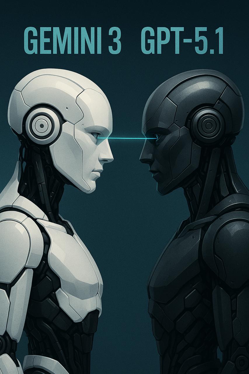Что лучше — Gemini 3 или ChatGPT 5.1? Я последние дни снова гоняю их в реальных задачах — вот краткое сравнение.