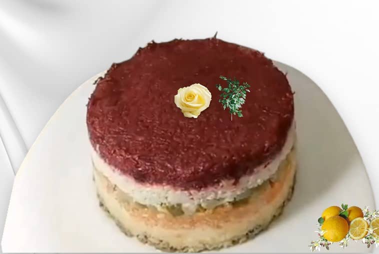 слоеный салат со шпротами