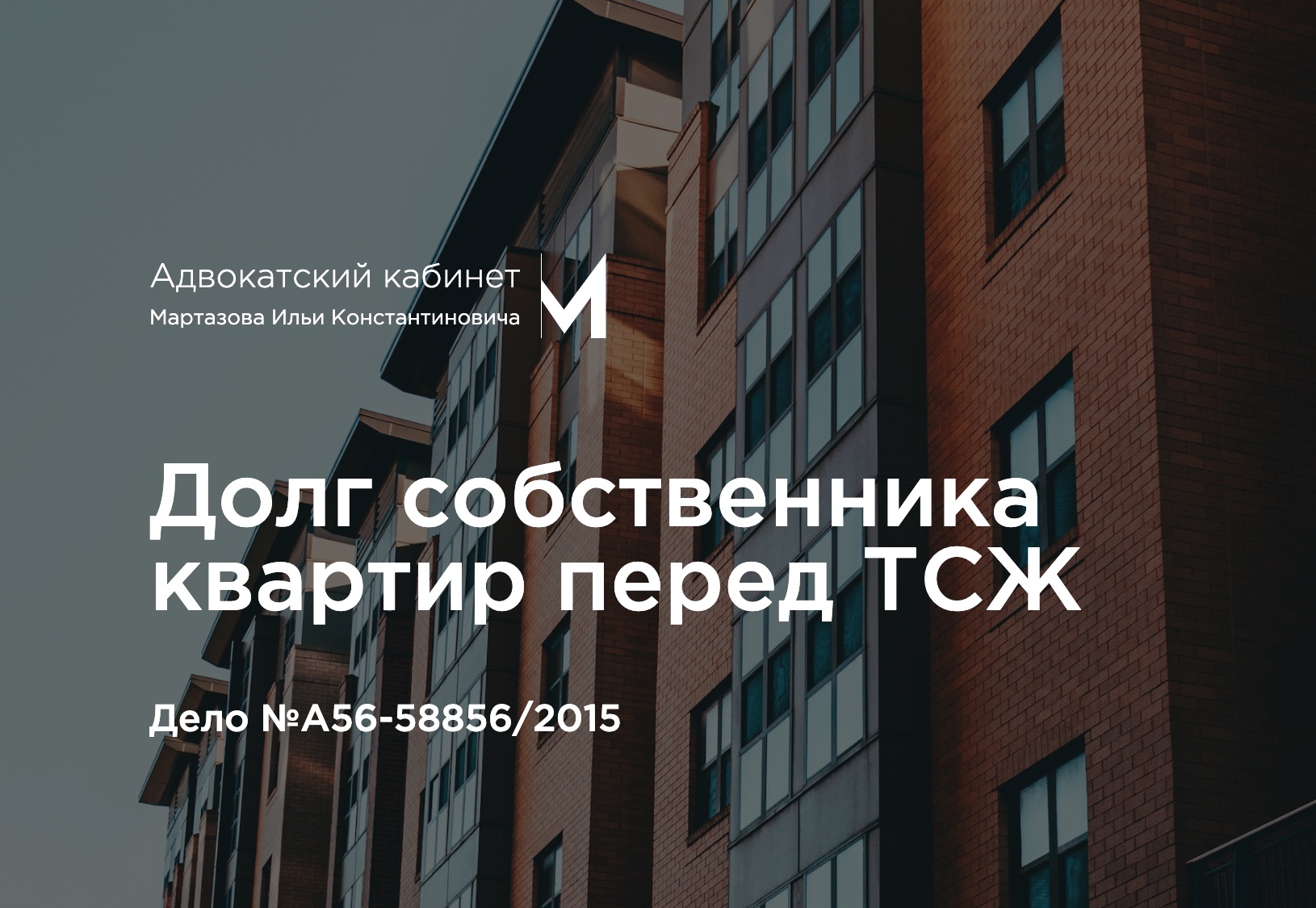 Долг собственника квартир перед ТСЖ. Дело №А56-58856/2015