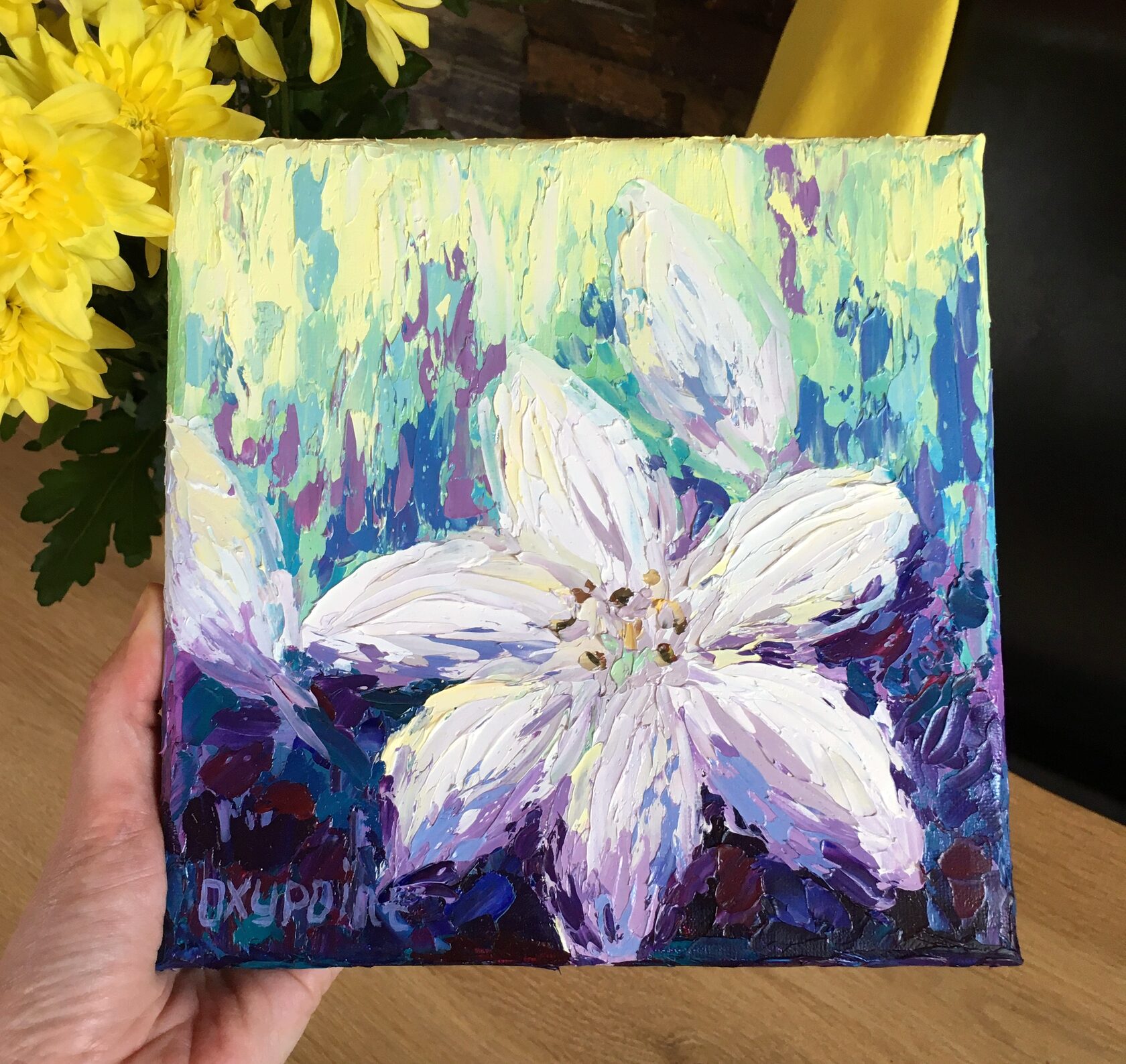 oil painting lily