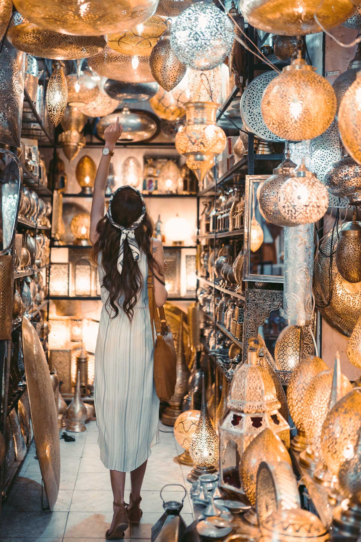 Марокканские светильники в медине Марракеша