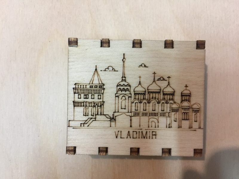 Спички сувенирные на магните города России - Владимир