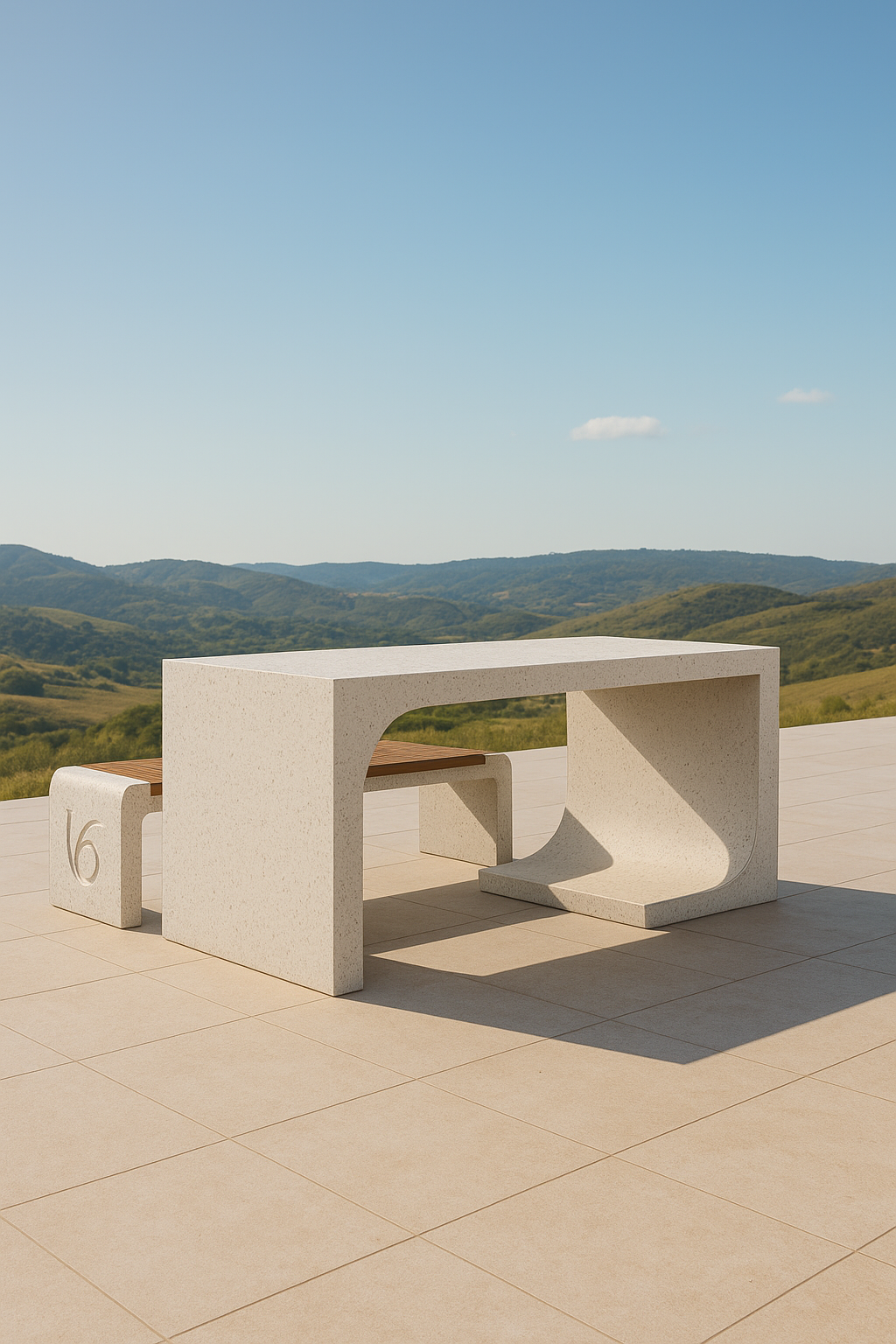 Стол RD TABLE из композитного мрамора: