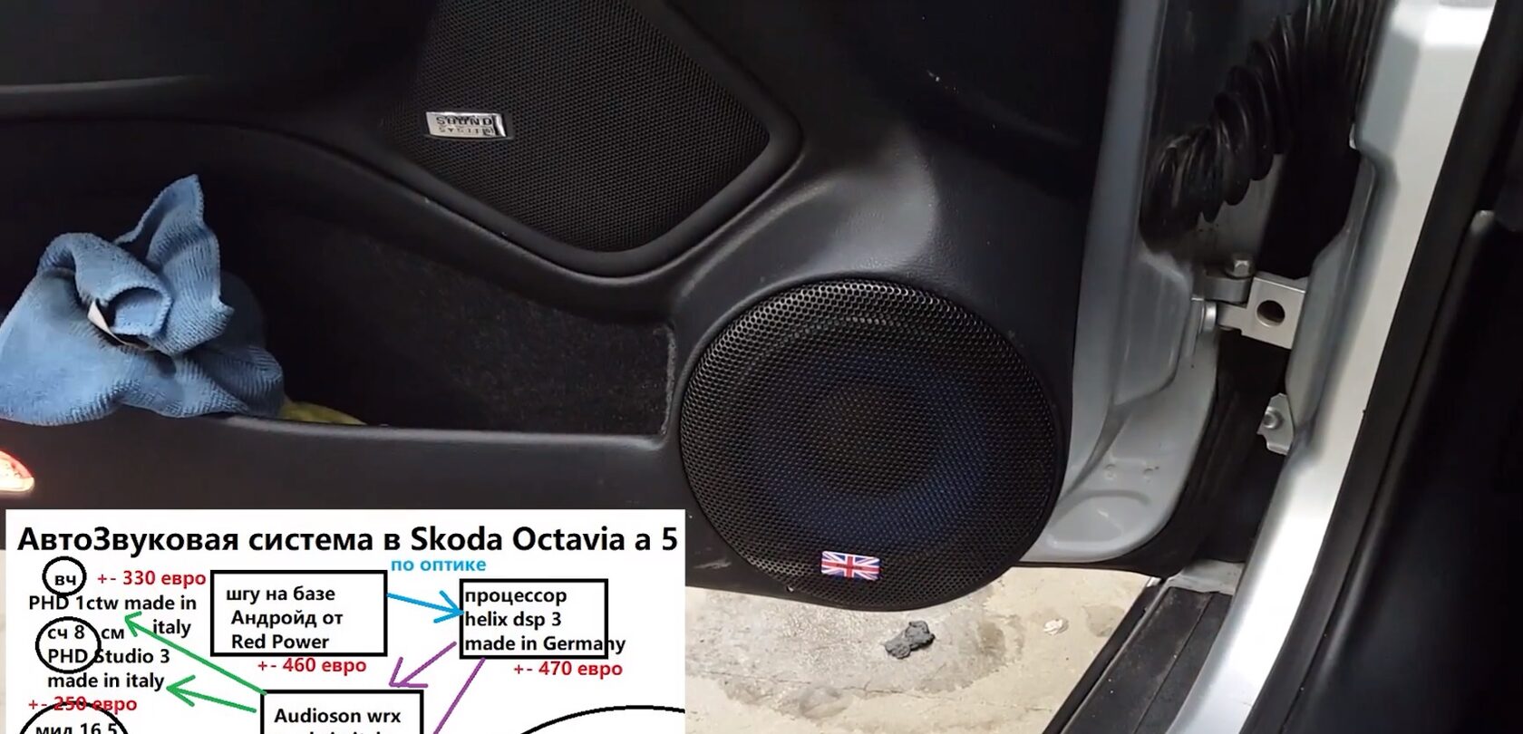 Skoda Octavia A5 замена динамиков колонок акустики