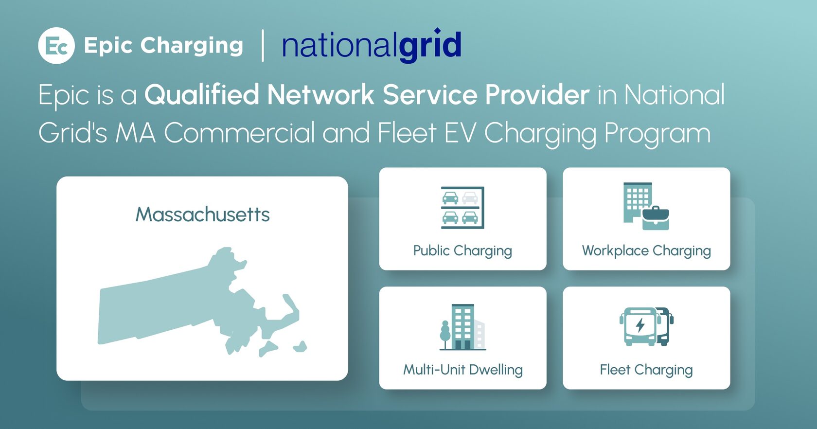 Epic is a Qualified Network Service Provider for National Grid MA EV Charging Program