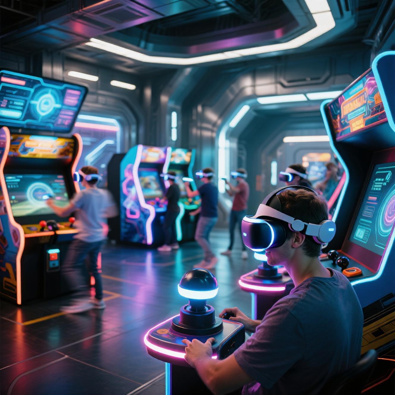 Игровой зал VR-аттракционов клуб виртуальной реальности WeAreVR