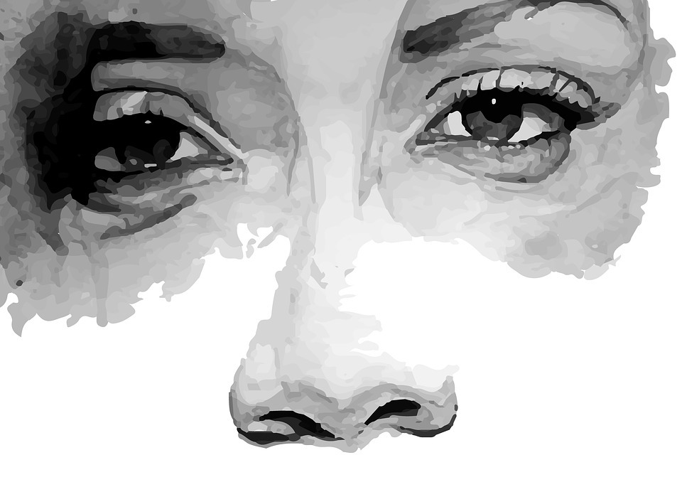 Рисунок глаза и нос