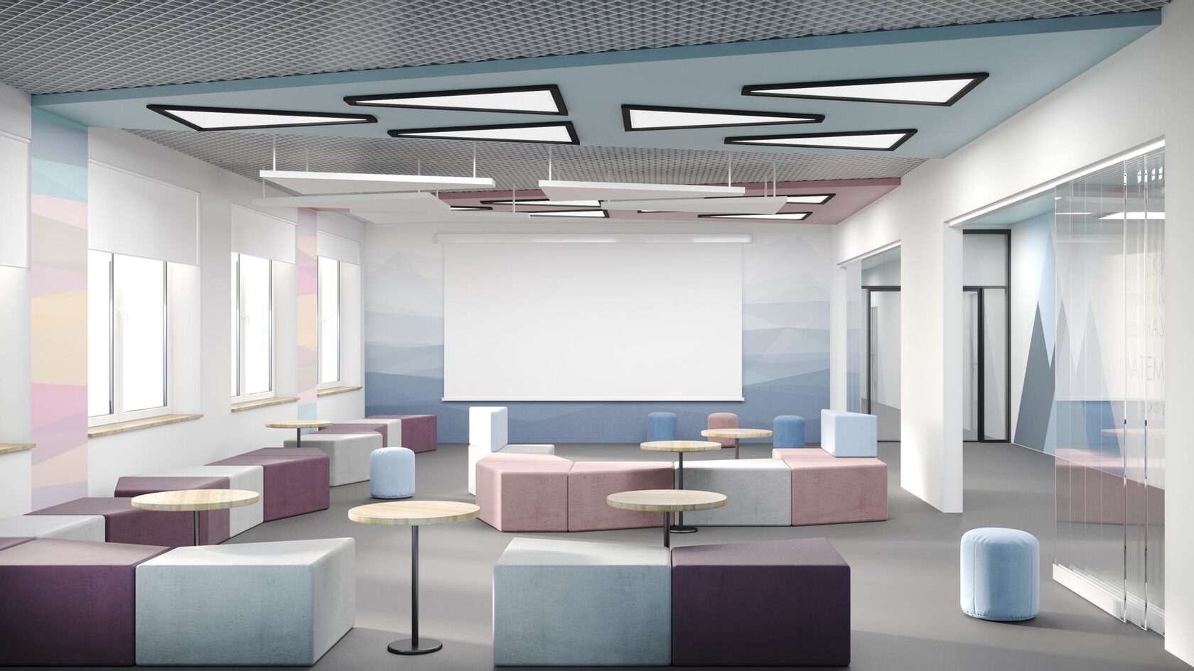 High School Interior Design with Flexible Learning Spaces | Piglova ...