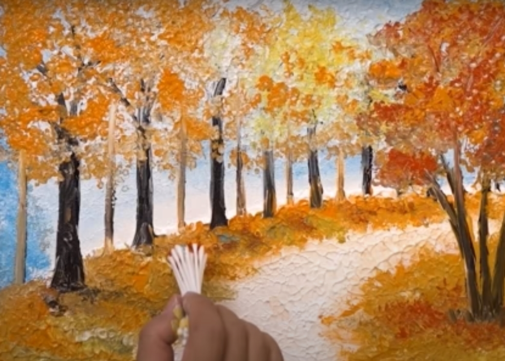 Как нарисовать осень цветными карандашами — полезный урок по рисованию для новичков