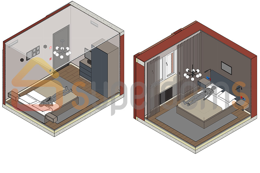 Спальня: оптимальный размер и количество спален в загородном доме