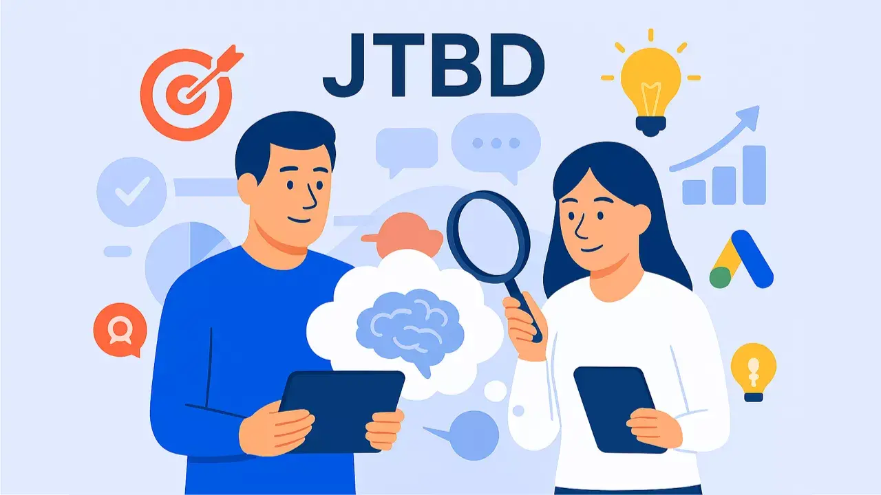 Маркетолог и аналитик изучают мотивации клиентов по методу JTBD