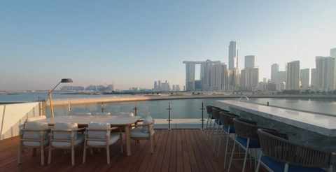 Rooftop Dining - custom DOMA rug, Abu Dhabi waterfront residence