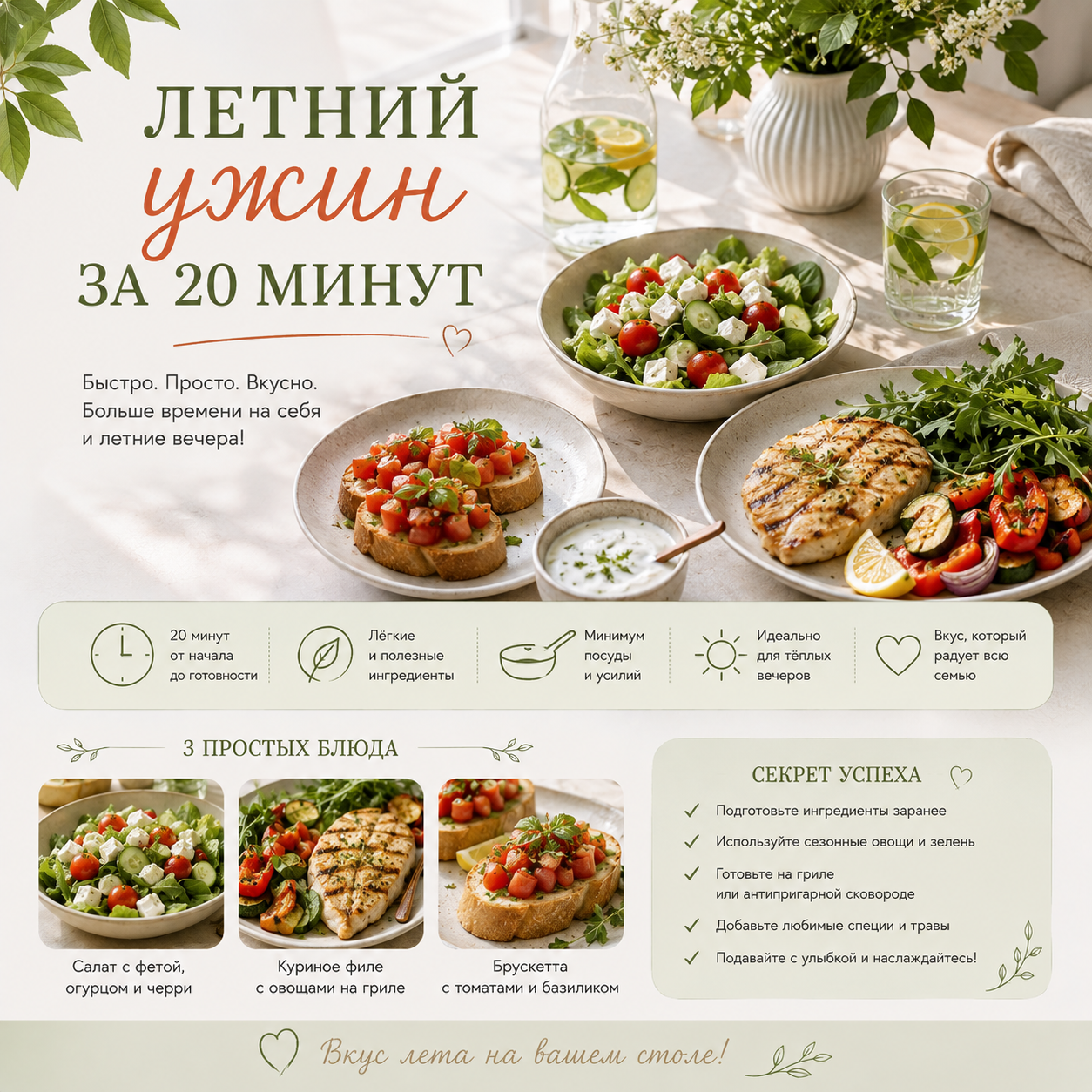 Запеченная рыба со свежим овощным салатом - онлайн Ярмарка ручной работы - ресурс Я НАЙДУ