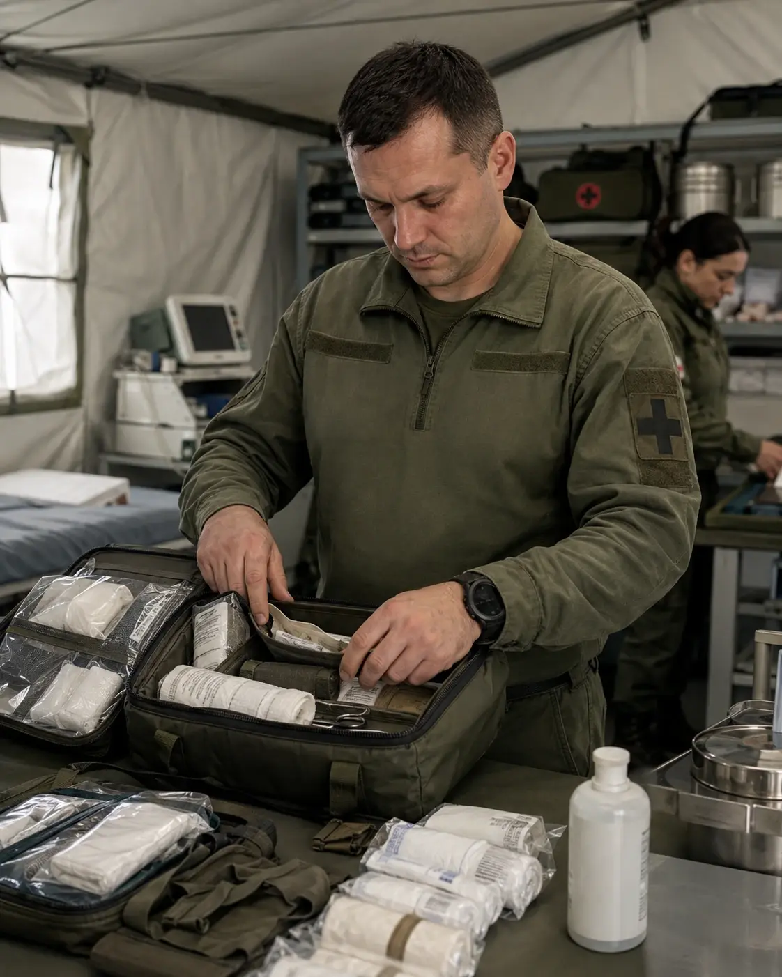 Военный медицинский специалист в медицинском подразделении