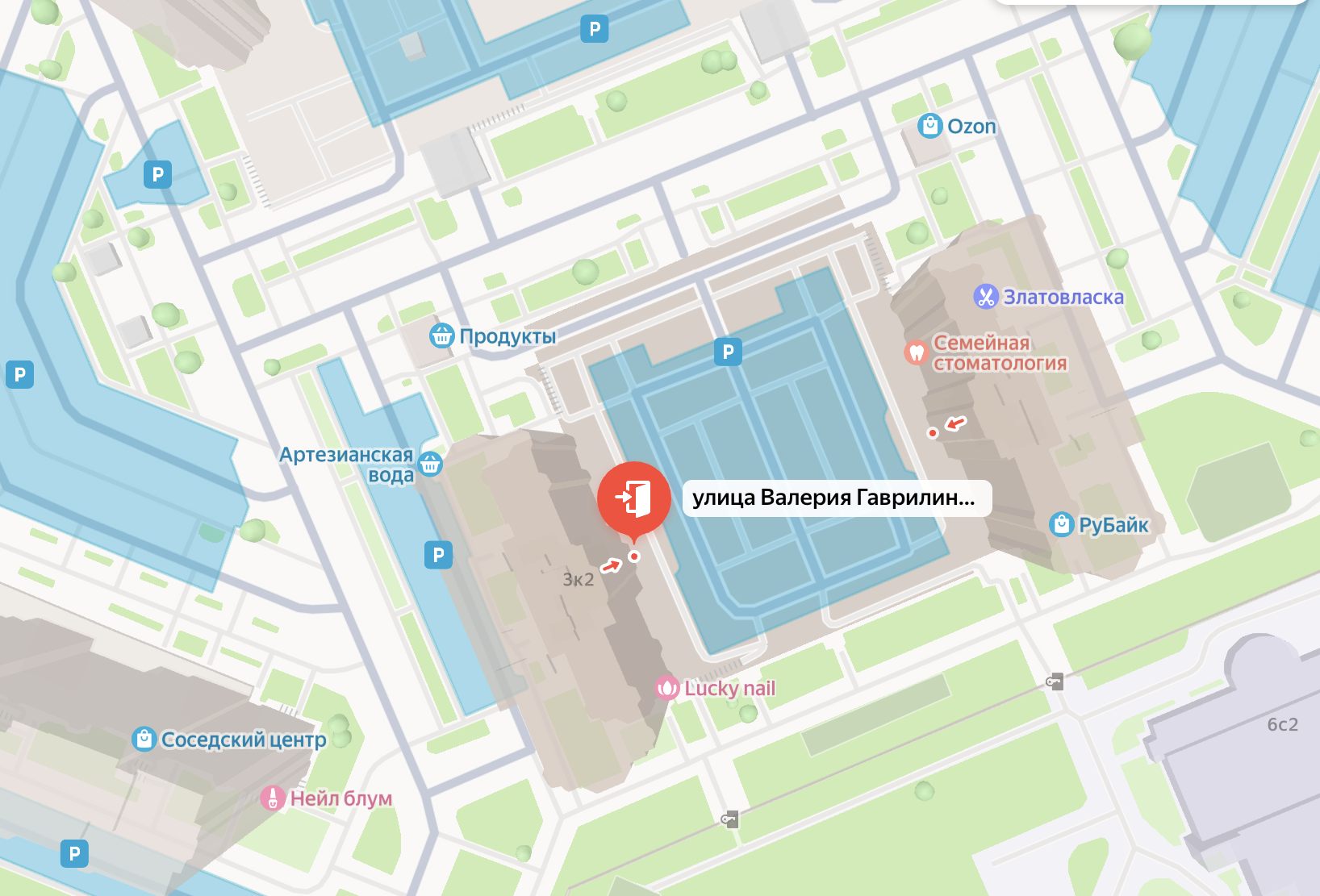 Схема расположения дома на карте