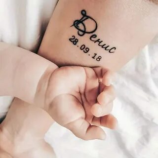 Тату (татуировка) Рождение ребёнка - фото татуировки ()