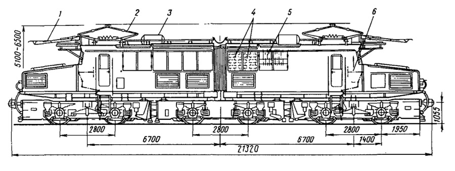 Промышленный электровоз ЕЛ1 чертежи